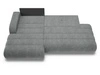 Ecksofa L-Form mit Schlaffunktion und Bettkasten Lisso Links Grau