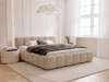 Polsterbett ohne Bettkasten mit Lattenrost 160x200 Cloud Low aus Bouclé-Stoff Dunkelbeige
