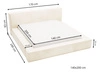 Polsterbett mit Bettkasten und Lattenrost 140x200 Mali Beige