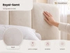 Polsterbett ohne Bettkasten mit Lattenrost 160x200 Cloud Low aus Samtstoff Beige