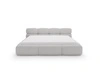 Polsterbett mit Bettkasten und Bettrost 120x200 Sweet Low Grau