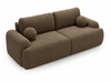 Sofa mit Schlaffunktion und Bettkasten Aurio Braun
