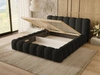 Polsterbett mit Bettkasten und Lattenrost 140x200 Averia Schwarz