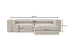 Ecksofa L-Form Rechts Moderne Cord Ecksofa Landi Grau