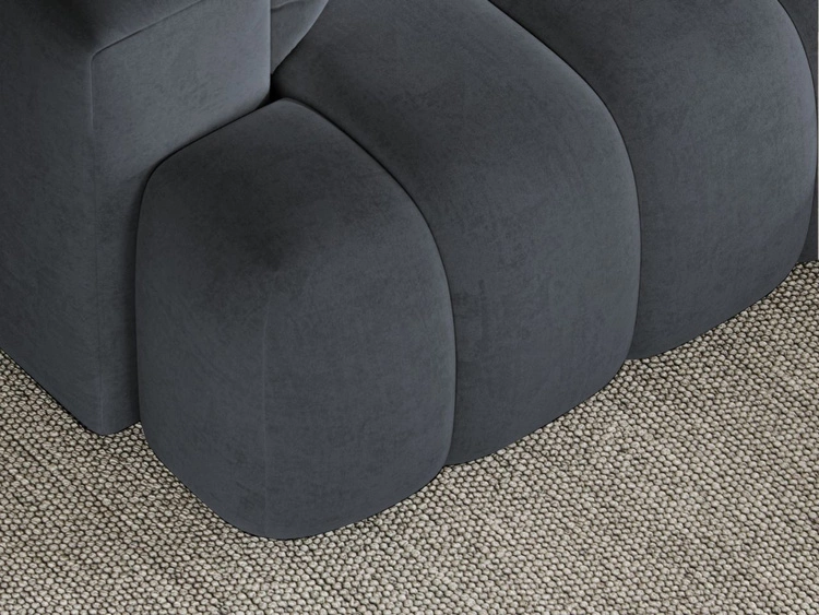 Ecksofa L-Form Rechts mit Schlaffunktion und Bettkasten Caleo Grau