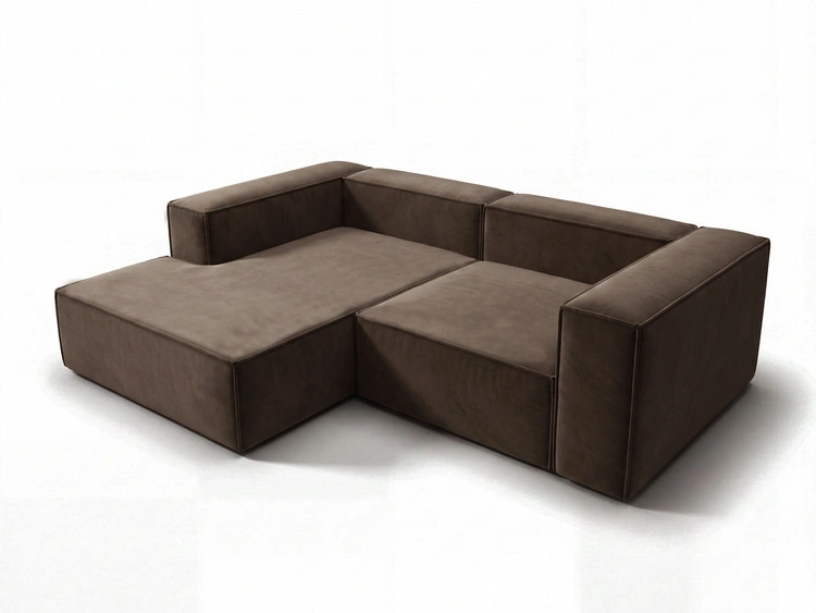 Ecksofa L Links Vellaro Braun