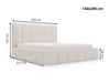 Polsterbett mit Bettkasten und Lattenrost 140x200 Imperial Braun