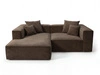 Ecksofa L Links Vellaro Braun