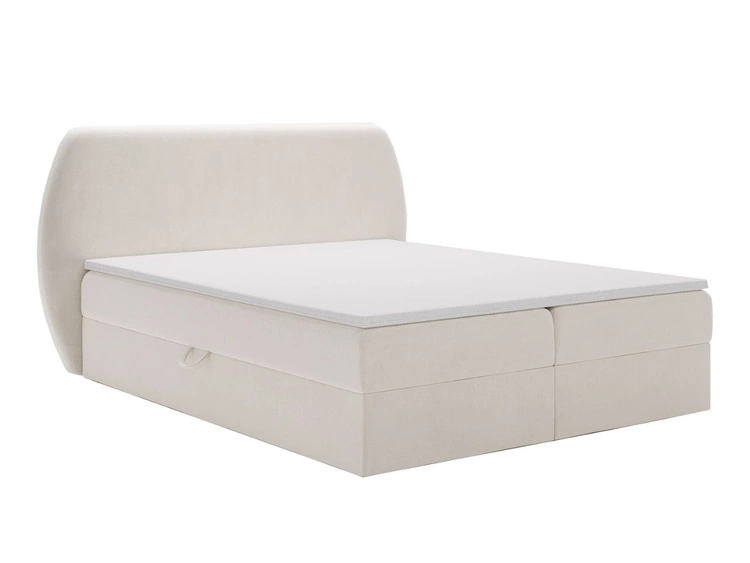 Boxspringbett mit Bettkasten 120x200 Bogota Creme