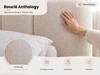 Polsterbett ohne Bettkasten mit Lattenrost 160x200 Cloud Low aus Bouclé-Stoff Braun