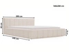 Polsterbett mit Bettkasten und Lattenrost 160x200 Split Creme
