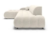 Ecksofa L-Form mit Schlaffunktion und Bettkasten Lisso Links Beige