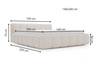 Polsterbett mit Bettkasten und Lattenrost 140x200 Cloud Low Bouclé-Stoff Dunkelbeige