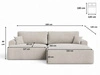 Ecksofa L-Form mit Schlaffunktion und Bettkasten Serene Rechts Creme