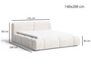 Polsterbett mit Bettkasten und Lattenrost 140x200 Aubi Beige
