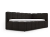 Jugendbett Einzelbett mit Bettkasten und Lattenrost 90x200 Cloud One Schwarz Bouclé-Stoff 
