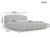 Polsterbett mit Stauraum und Lattenrost 200x200 Cloud Soft Grau