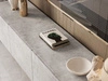 TV-Lowboard mit Türen auf Schwarzen Metallbeinen 200 cm Nodoo Beton