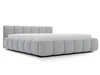 Polsterbett ohne Bettkasten mit Lattenrost 180x200 Cloud Low aus Samtstoff Grau