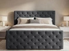 Boxspringbett mit Bettkasten 120x200 Montego Dunkel grau