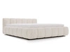 Polsterbett ohne Bettkasten mit Lattenrost 140x200 Cloud Low aus Samtstoff Beige
