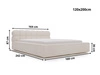 Polsterbett mit Bettkasten und Lattenrost 120x200 Plaza Creme