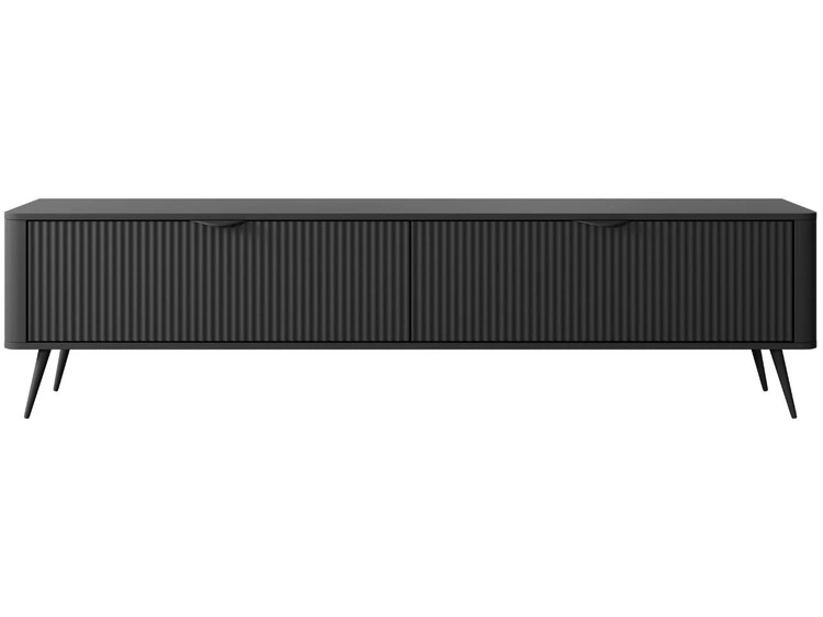 TV-Lowboard mit Türen 200 cm Latina Schwarz