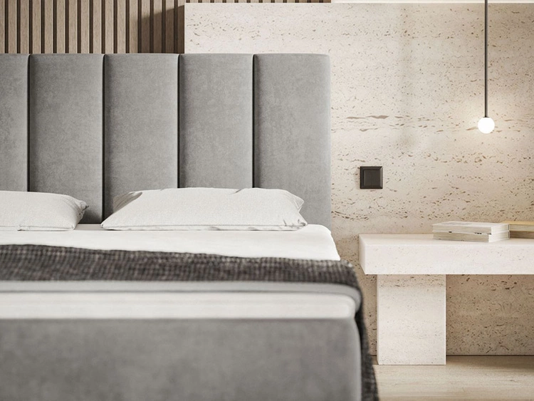 Boxspringbett mit Bettkasten 160x200 Cascada Grau