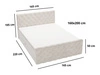 Boxspringbett mit Bettkasten 160x200 Lunaris Dunkelgrau