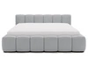 Polsterbett ohne Bettkasten mit Lattenrost 160x200 Cloud Low aus Samtstoff Grau