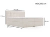 Boxspringbett mit Bettkasten 140x200 Maison Beige