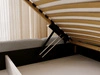 Polsterbett mit Bettkasten und Bettrost 180x200 Sweet Low Grau