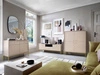 Kommode mit Türen sowie Schubladen mit Golden Metallbeinen 104 cm Amor Beige