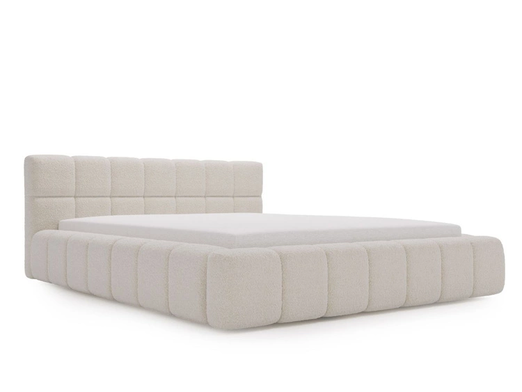 Polsterbett mit Bettkasten und Lattenrost 140x200 Alicante Boucle Beige