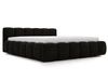 Polsterbett ohne Bettkasten mit Lattenrost 160x200 Cloud Low aus Samtstoff Schwarz