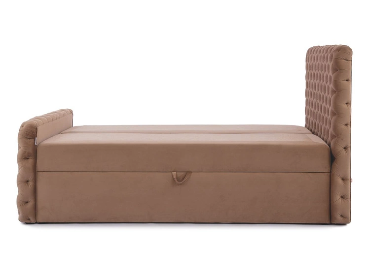 Boxspringbett mit Bettkasten 180x200 Cleo Lux Beige