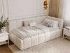 Jugendbett Einzelbett mit Bettkasten und Lattenrost 90x200 Cloud One Beige