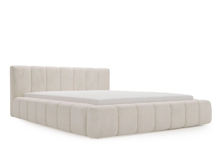 Polsterbett mit Bettkasten und Lattenrost 180x200 Orio Beige