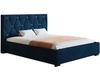 Polsterbett mit Bettkasten und Lattenrost 160x200 Tasso Dunkelblau