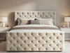 Boxspringbett mit Bettkasten 140x200 Montego Creme