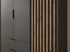 Kleiderschrank 206 cm Macron Graphit, Artisan Eiche