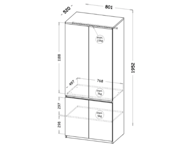 Möbel-Set für Jugendzimmer Arcadia Weiß