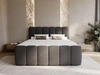 Boxspringbett mit Bettkasten 180x200 Bouclé-Stoff Cloud Schwarz