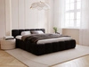 Polsterbett mit Bettkasten und Lattenrost 120x200 Cloud Low Schwarz