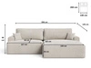 Ecksofa L-Form mit Schlaffunktion und Bettkasten Serene Links Dunkelgrau