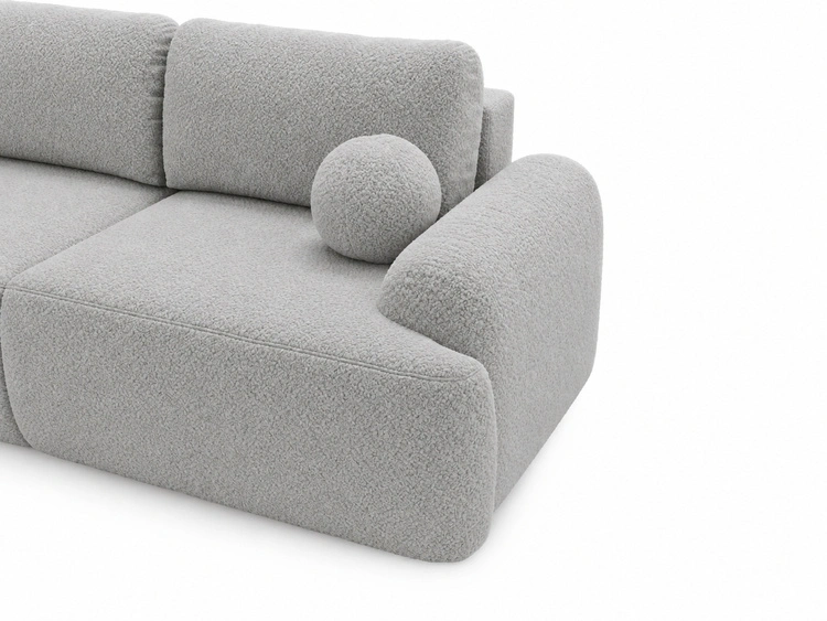Sofa mit Schlaffunktion und Bettkasten Aurio Grau