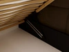 Gepolstertes Jugend-Einzelbett mit Bettkasten und Holzrost 90x200 Modo One Rechts Braun