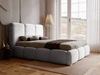 Polsterbett mit Bettkasten und Lattenrost 160x200 Bubble Hellgrau