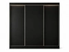 Schiebetürenschrank 250 cm mit LED-Beleuchtung Diano Schwarz