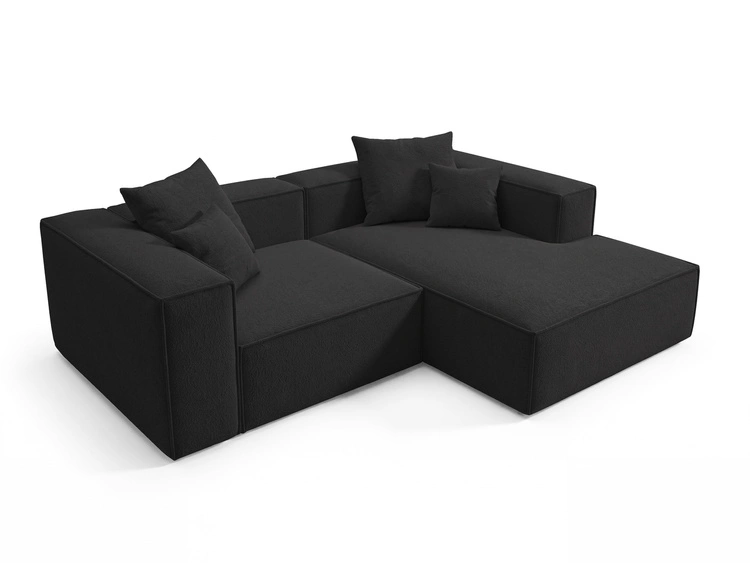 Ecksofa L Rechts Vellaro Schwarz